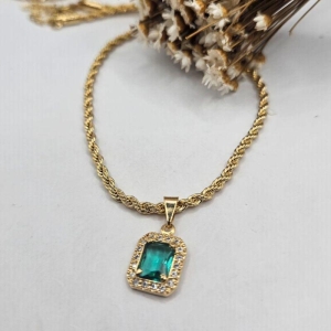 CHOKER PEDRA VERDE