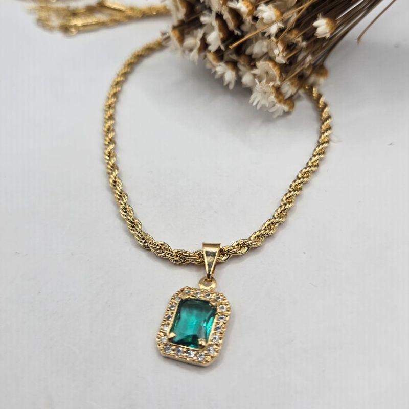 CHOKER PEDRA VERDE