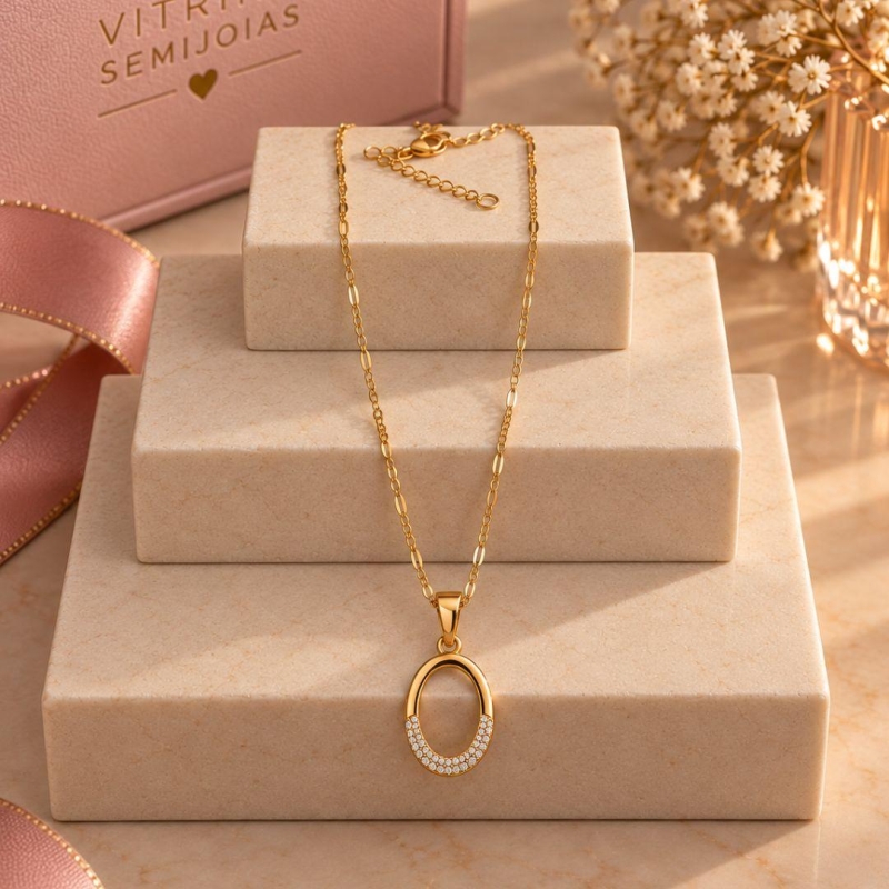 COLAR GOTA DE ZIRCÔNIA