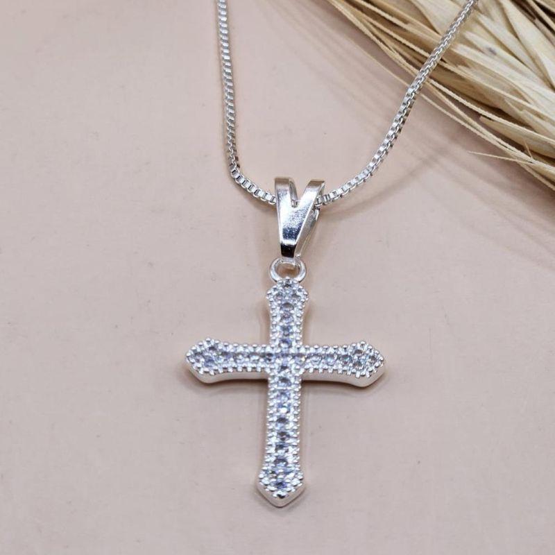 COLAR CRUZ  COM ZIRCONIA