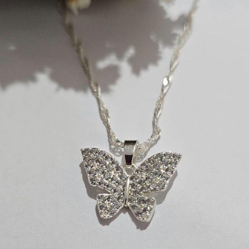 COLAR DE BORBOLETA COM ZIRCONIA